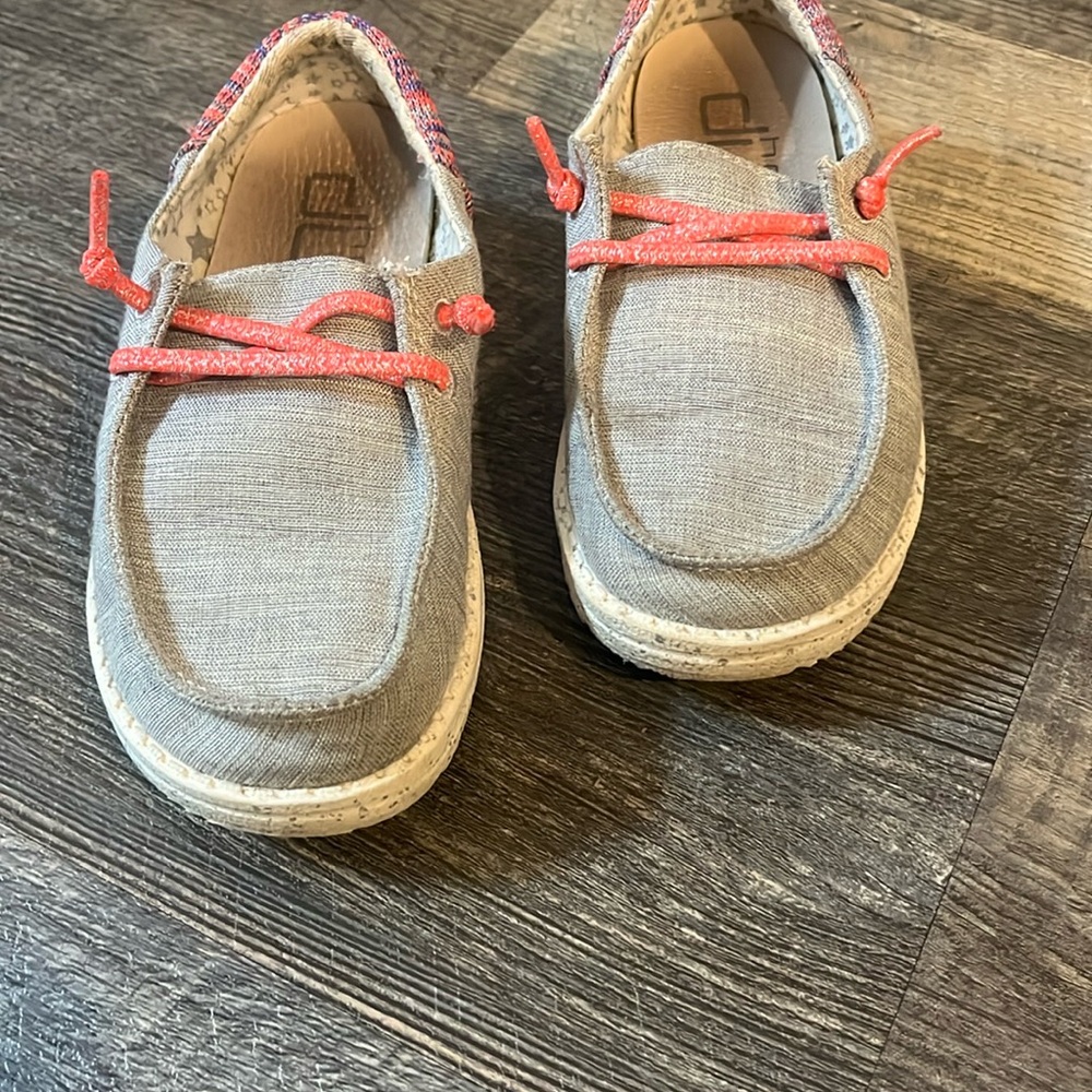Hey Dude Kids Gray and Pink Shoes